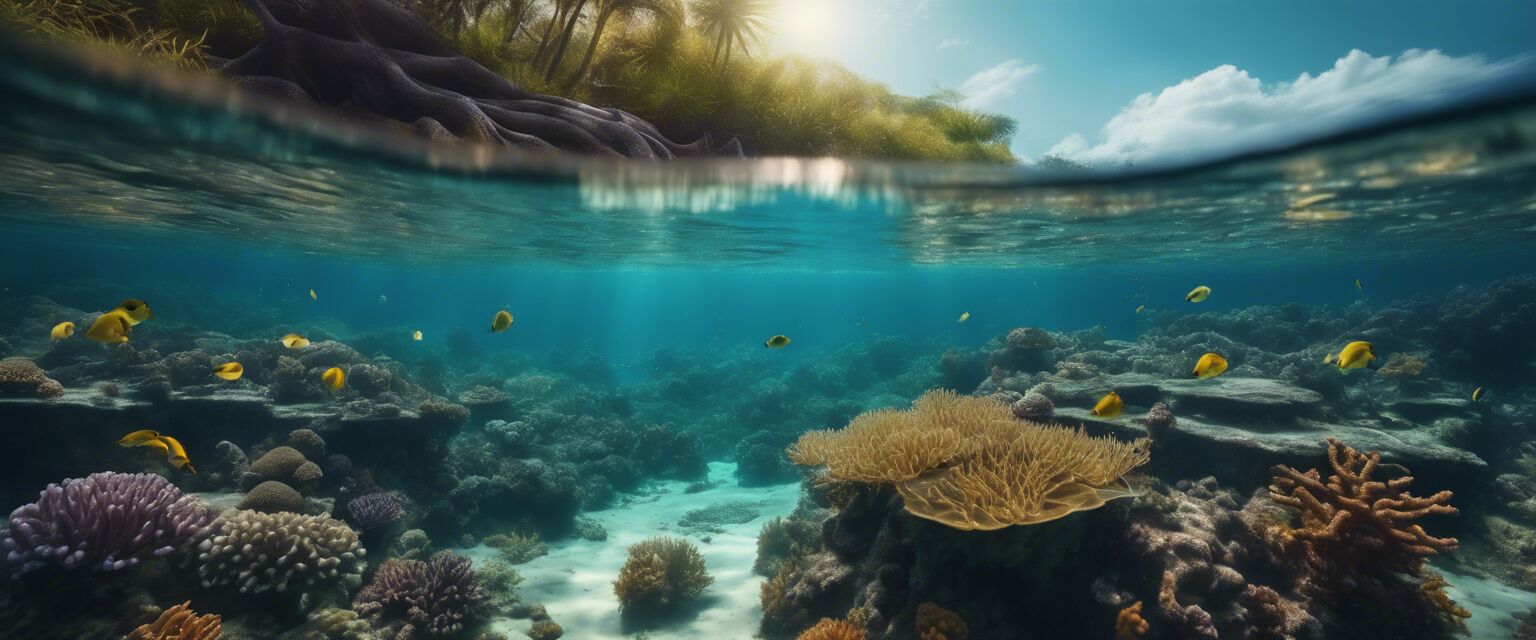 Foreground and background elements in underwater photography