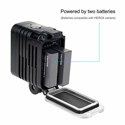 Dual battery pack compatible with HERO4 camera.