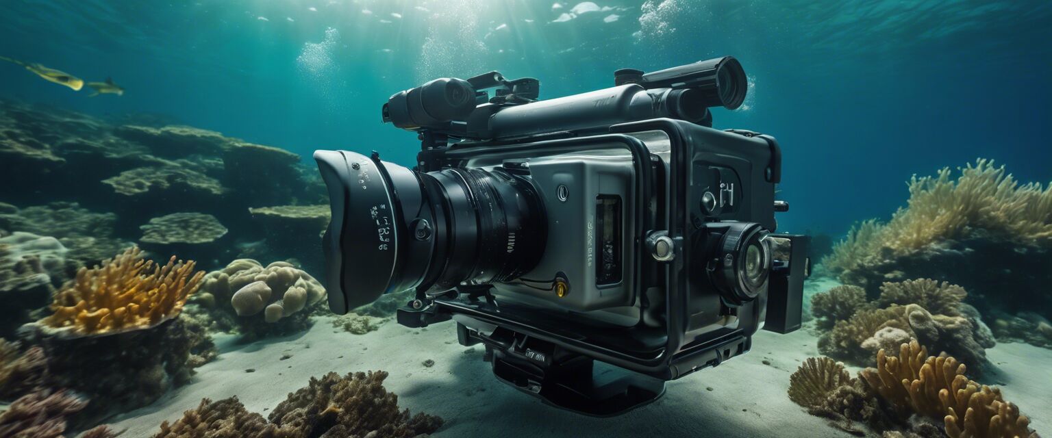 Underwater camera setup for photography.
