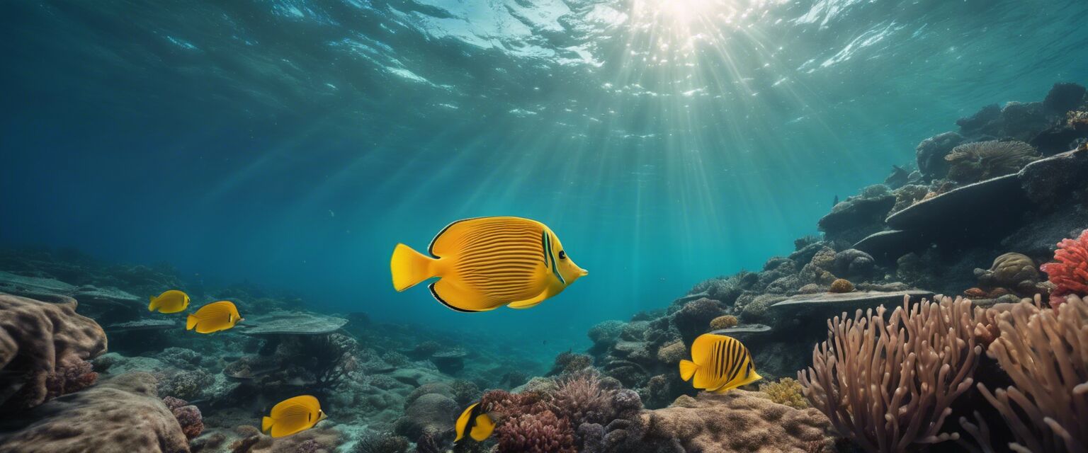 Underwater photograph in warm water